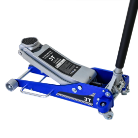 3T Aluminum Iron Horizontal Jack (Color: Blue)