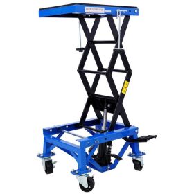 300 Pound Hydraulic Motorcycle Scissor Jack Lifting Foot Wheel Suitable For Small Off-road Vehicles, Blue, Prohibited PlatformTemu (Color: Blue)