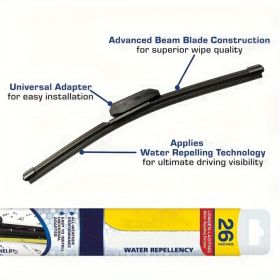 2-In-1 Wiper Blades,26 Inch Windshield Wipers, Automotive Replacement Windshield Wiper Blades With Patented Rain-X Water Repellency Formula (Option: 26in)