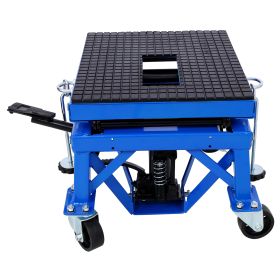Metal Jack Lifting Foot Pedal Wheels (Color: Blue)